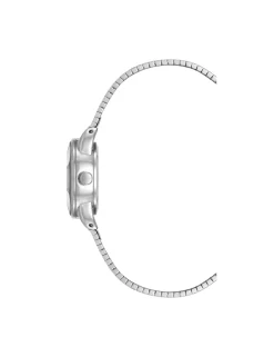 Cheap Anne Klein Faceted Crystal Lens Watch Silver-Tone