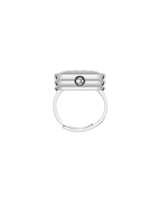 Cheap Anne Klein Faceted Crystal Ring Watch