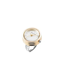 Cheap Anne Klein Faceted Crystal Ring Watch
