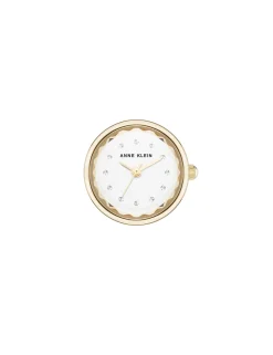 Cheap Anne Klein Faceted Crystal Ring Watch