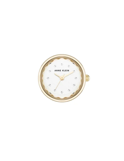 Cheap Anne Klein Faceted Crystal Ring Watch