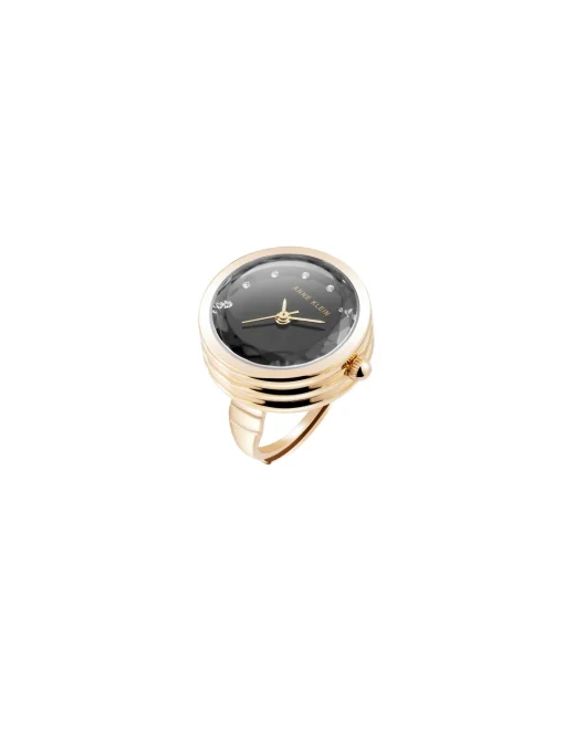 Cheap Anne Klein Faceted Crystal Ring Watch