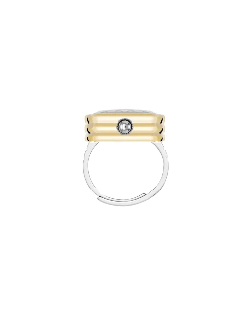 Cheap Anne Klein Faceted Crystal Ring Watch