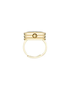 Cheap Anne Klein Faceted Crystal Ring Watch