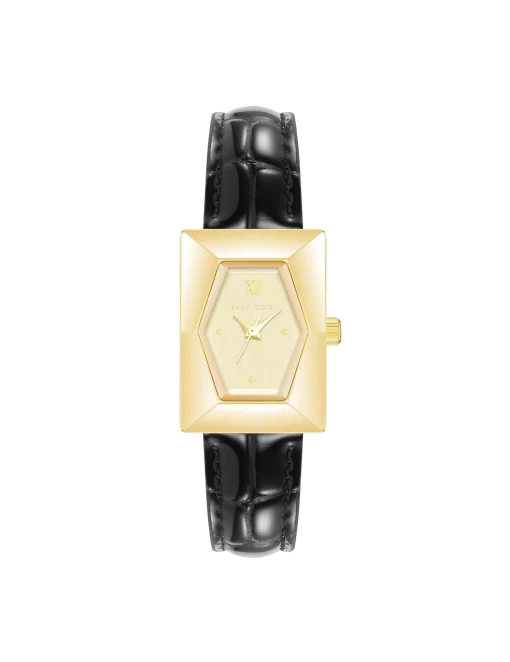 Best Anne Klein Faceted Rectangular Case Watch