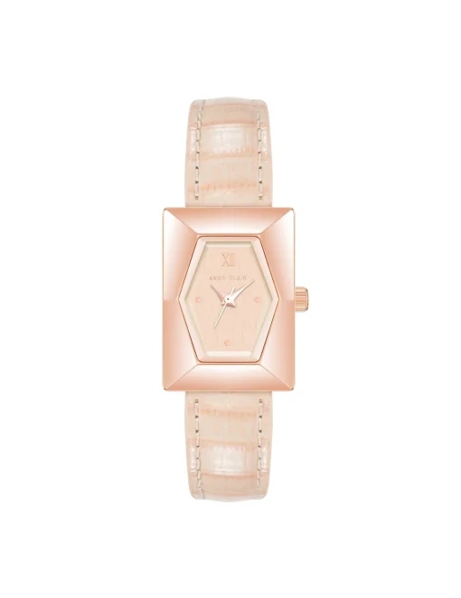 Best Anne Klein Faceted Rectangular Case Watch