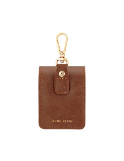 Best Sale Anne Klein Faux Leather Airpods® Case With Spring Clip- UNPUBLISH
