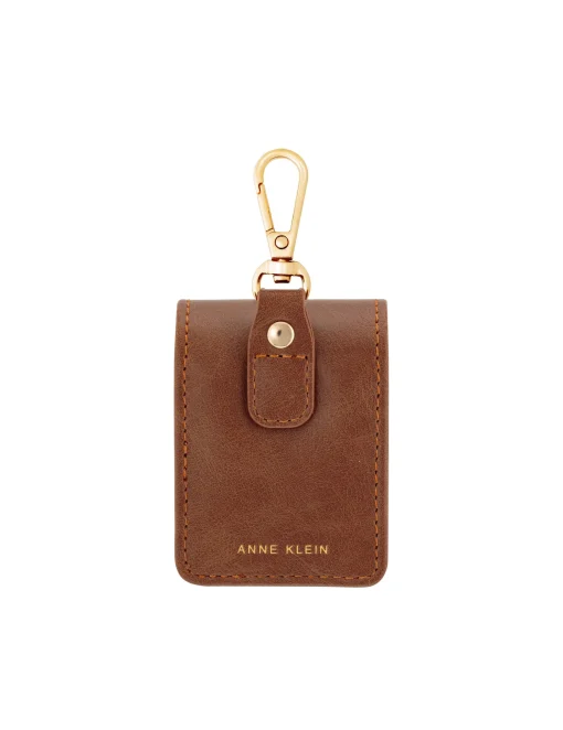 Best Sale Anne Klein Faux Leather Airpods® Case With Spring Clip- UNPUBLISH