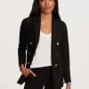 Store Anne Klein Faux Mini Double Breasted Jacket With Patch Pockets Anne Black
