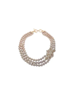 Best Anne Klein Faux Pearl Torsade Multi Row Necklace