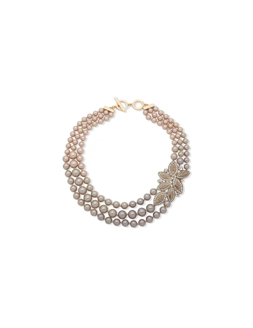 Best Anne Klein Faux Pearl Torsade Multi Row Necklace