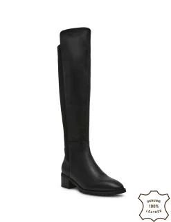 Flash Sale Anne Klein Genuine Leather Sable Boot BLACK LEATHER