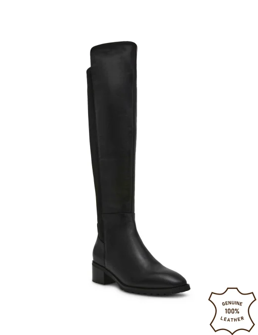 Flash Sale Anne Klein Genuine Leather Sable Boot BLACK LEATHER