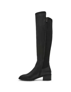 Flash Sale Anne Klein Genuine Leather Sable Boot BLACK LEATHER