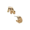 Outlet Anne Klein Gold Button Swirl Earring