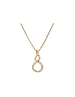 Cheap Anne Klein Gold Swirl Pendant Necklace