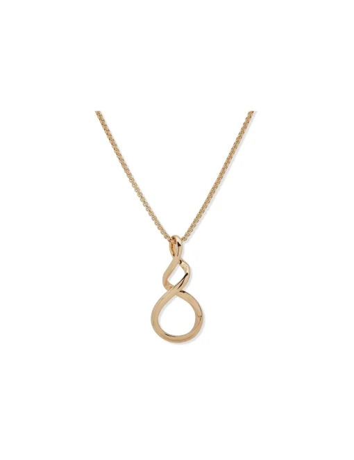 Cheap Anne Klein Gold Swirl Pendant Necklace