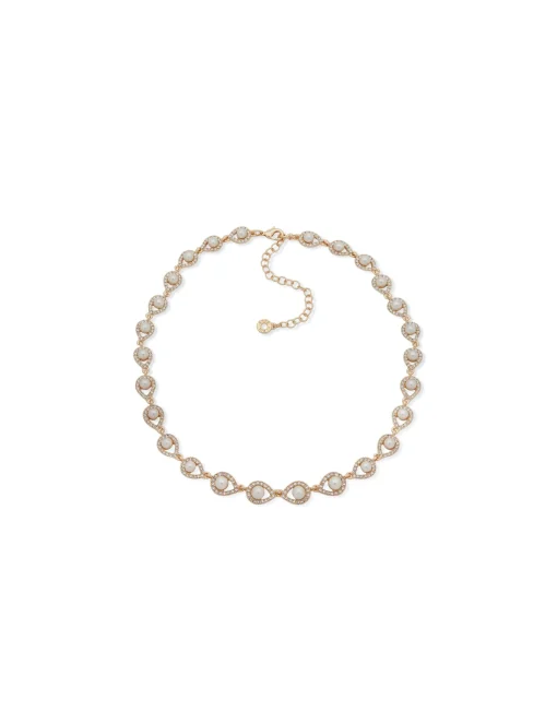 Cheap Anne Klein Gold-Tone Blanc Faux Pearl Necklace