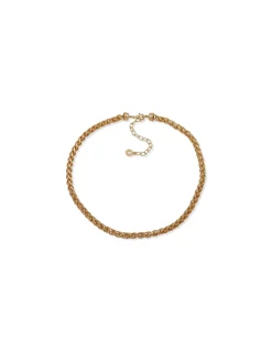 Cheap Anne Klein Gold-Tone Woven Chain Collar Necklace