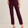 Sale Anne Klein Grace Straight Ankle Pant Deep Plum
