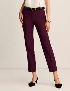 Sale Anne Klein Grace Straight Ankle Pant Deep Plum