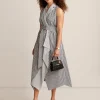 Cheap Anne Klein Handkerchief Hem Wrap Dress Anne White/Anne Black