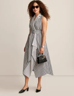 Cheap Anne Klein Handkerchief Hem Wrap Dress Anne White/Anne Black
