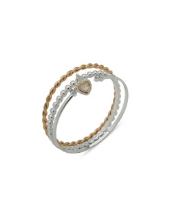 Online Anne Klein Heart Motif Bangle Set In Gift Box