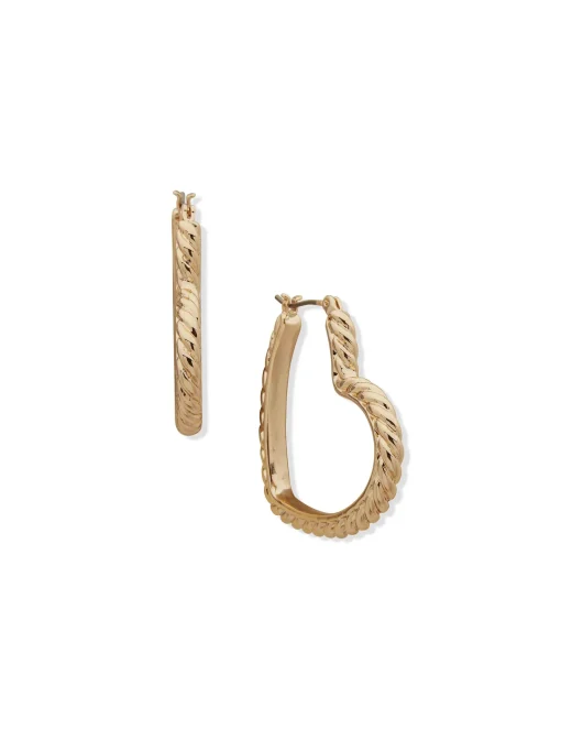 Outlet Anne Klein Heart Motif Hoop Earrings