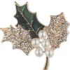 Fashion Anne Klein Holly Branch Pin