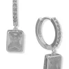 Outlet Anne Klein Hoop Earrings With Emerald Stone Drop