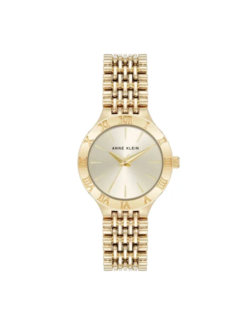 Store Anne Klein Iconic Round Roman Numeral Bezel Watch