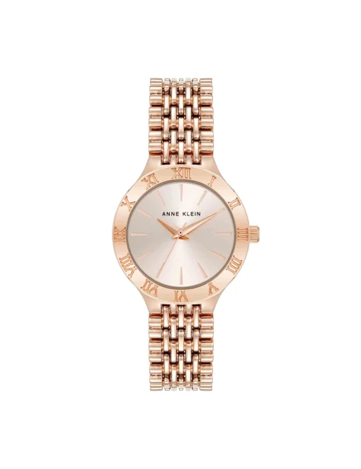 Store Anne Klein Iconic Round Roman Numeral Bezel Watch