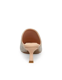 Cheap Anne Klein Impress Crystal Kitten Mule Clear Crystals