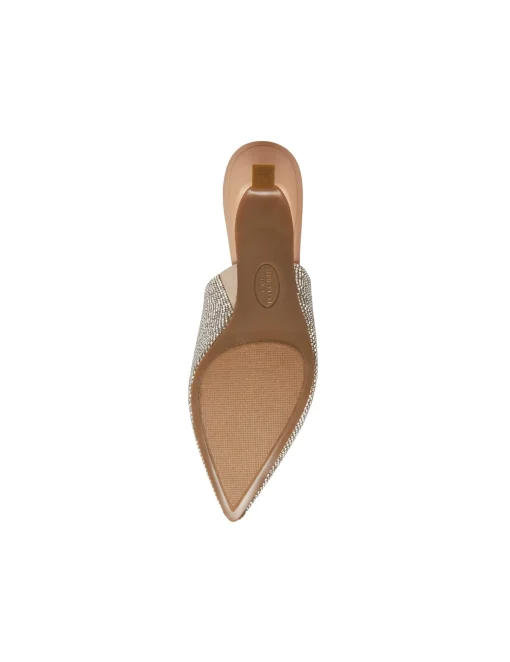Cheap Anne Klein Impress Crystal Kitten Mule Clear Crystals