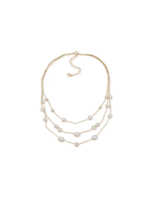 Online Anne Klein 16IN Stone Statement Multirow Necklace