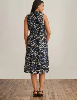 Store Anne Klein Jenna Drawstring Dress Blu Jay/Anne Blk Mlt