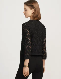 Sale Anne Klein Lace Cardigan Jacket- Sale Anne Black