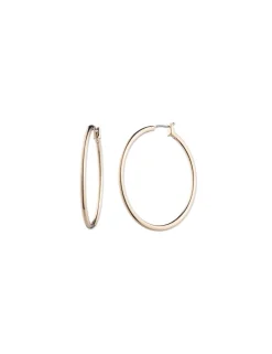 Fashion Anne Klein Large Gold-Tone Hoop Earrings