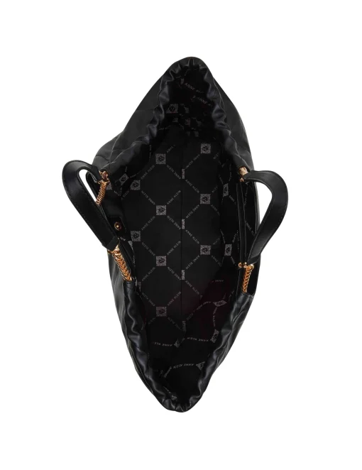 Best Anne Klein Large Stitched Quilted Tote With Chain Strap