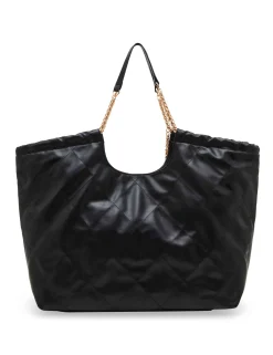 Best Anne Klein Large Stitched Quilted Tote With Chain Strap