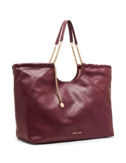 Best Anne Klein Large Stitched Quilted Tote With Chain Strap