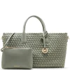 Best Anne Klein Large Woven Tote With Detachable Pouch