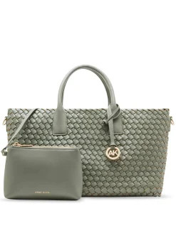 Best Anne Klein Large Woven Tote With Detachable Pouch