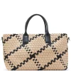 New Anne Klein Large Woven Tote With Detachable Pouch