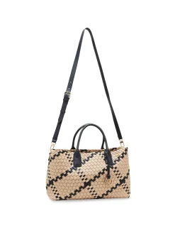 New Anne Klein Large Woven Tote With Detachable Pouch