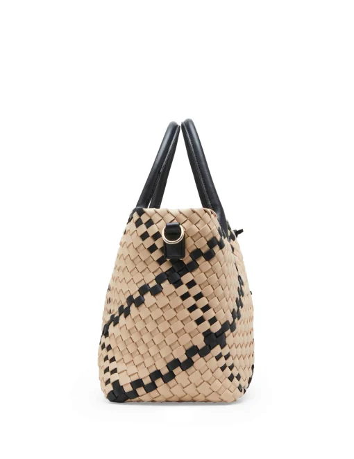 New Anne Klein Large Woven Tote With Detachable Pouch