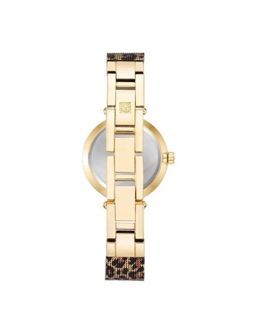 Cheap Anne Klein Leopard Mesh Band Watch- Sale Gold-Tone/Leopard