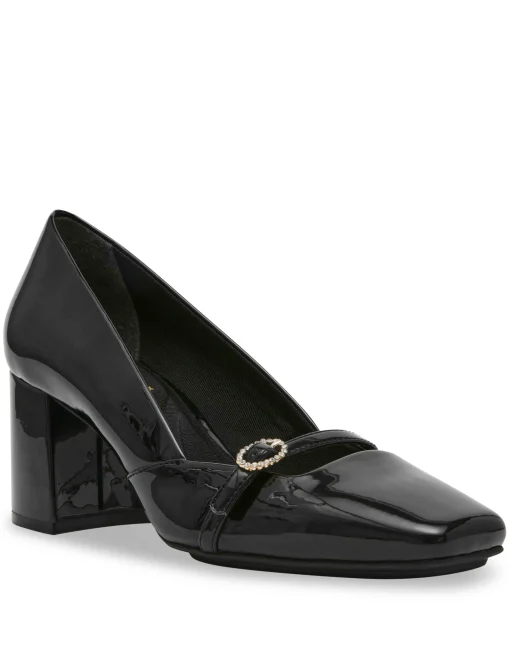 Shop Anne Klein Lexington Tailored Pump Black Patent