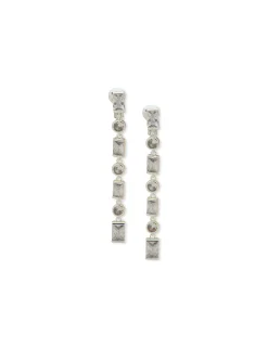 Fashion Anne Klein Linear CZ Clip On Earrings